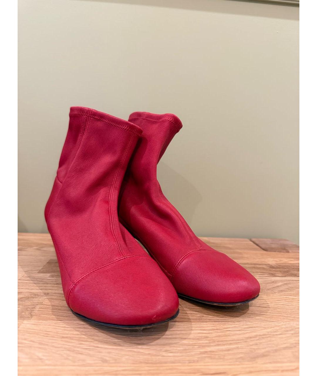 ISABEL MARANT Красные кожаные ботильоны, фото 5