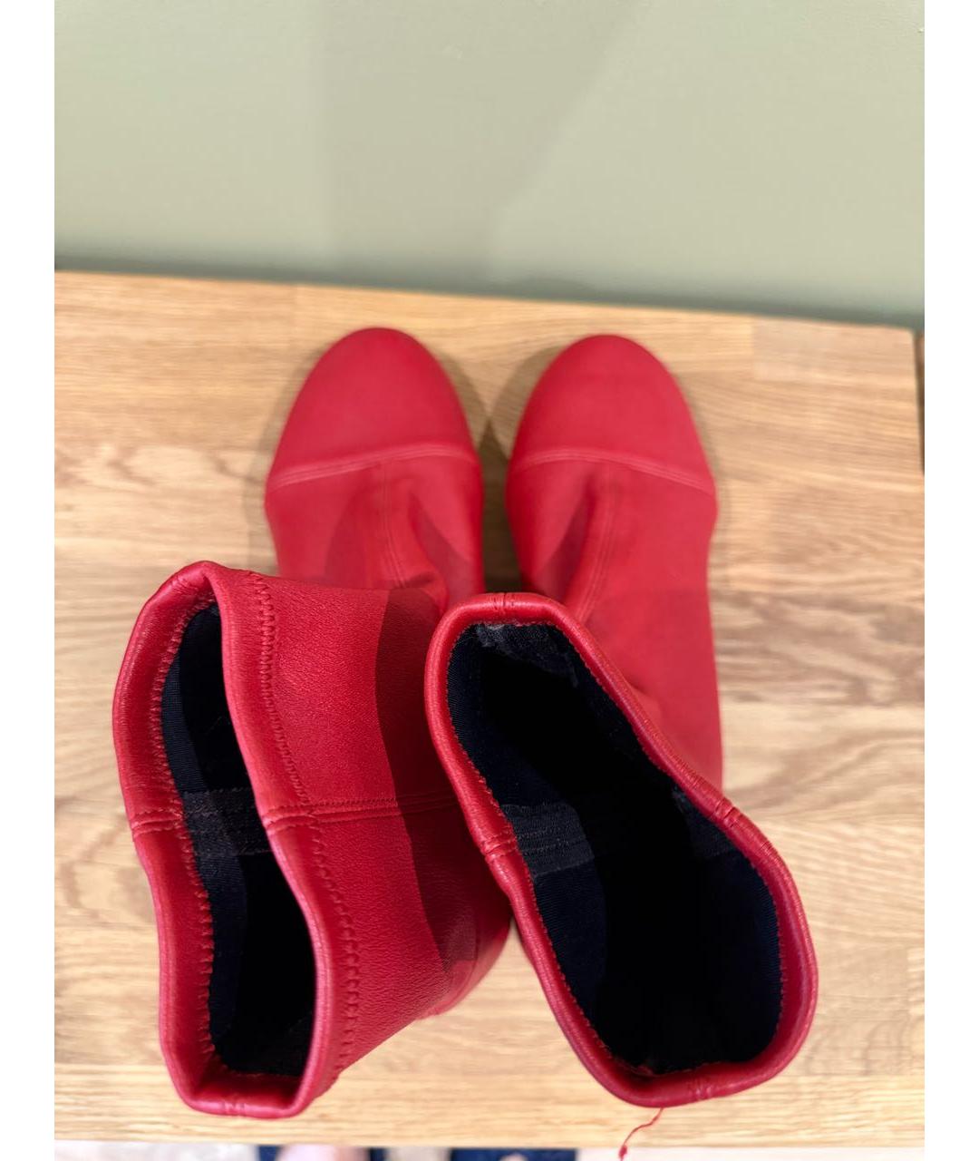 ISABEL MARANT Красные кожаные ботильоны, фото 3