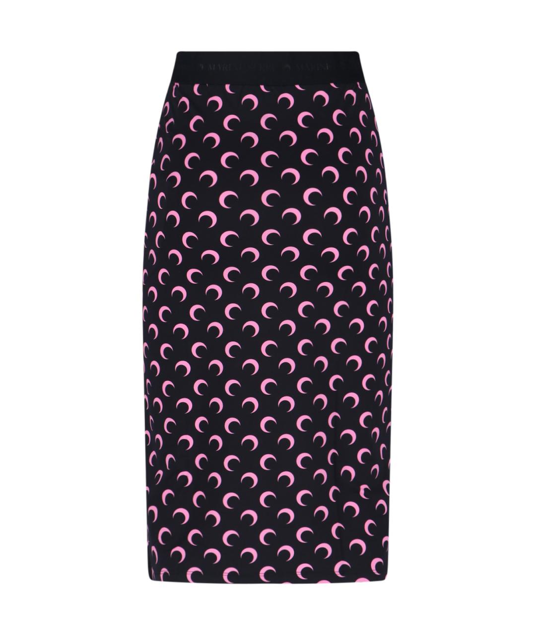 MARINE SERRE Черная полиамидовая юбка миди, фото 3