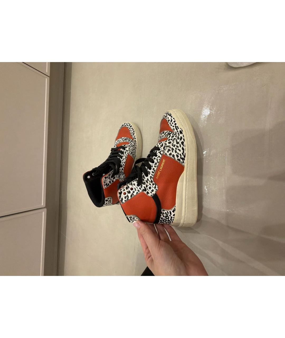 SAINT LAURENT Мульти кожаные кеды, фото 4