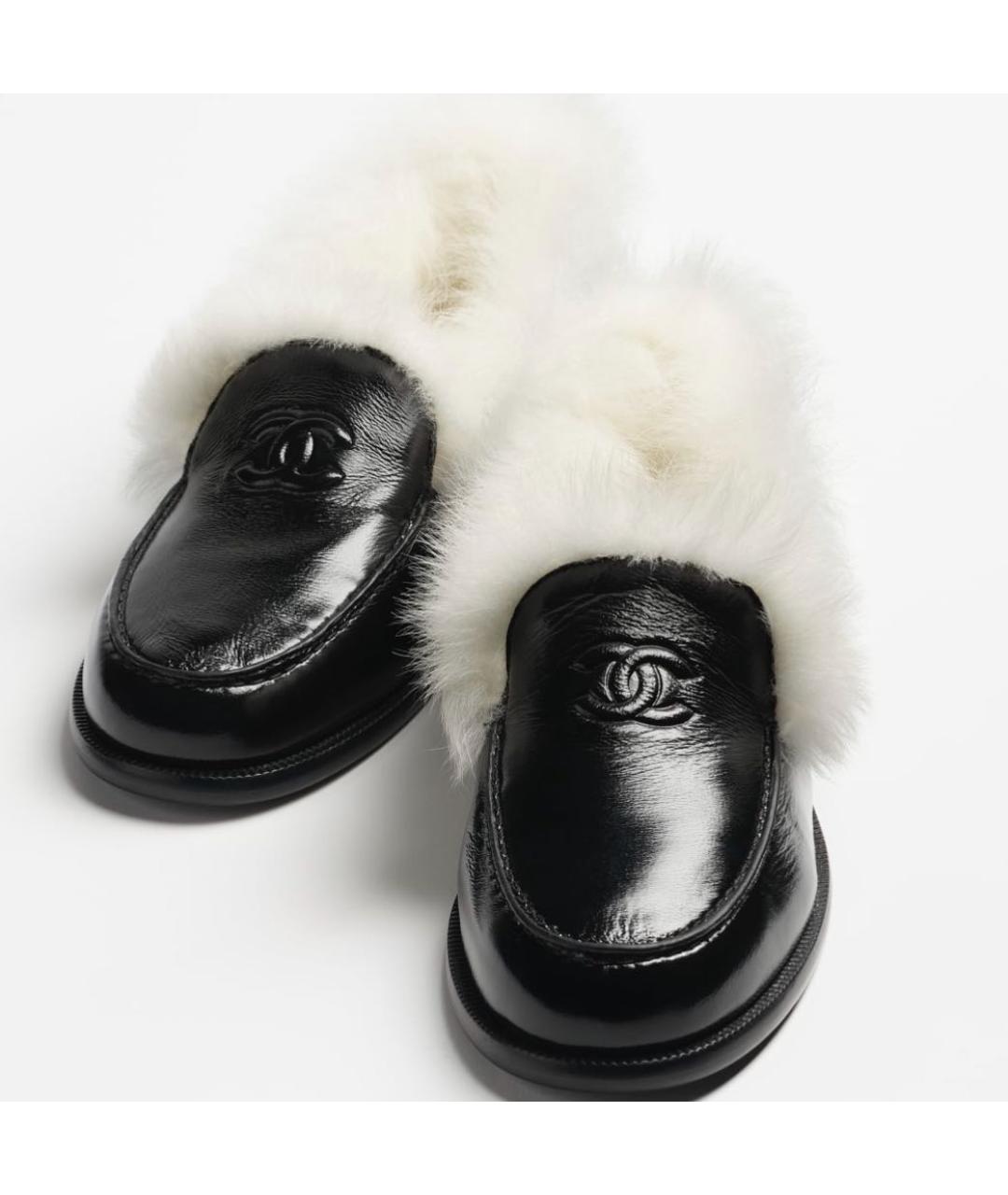 CHANEL Черные кожаные мокасины, фото 4