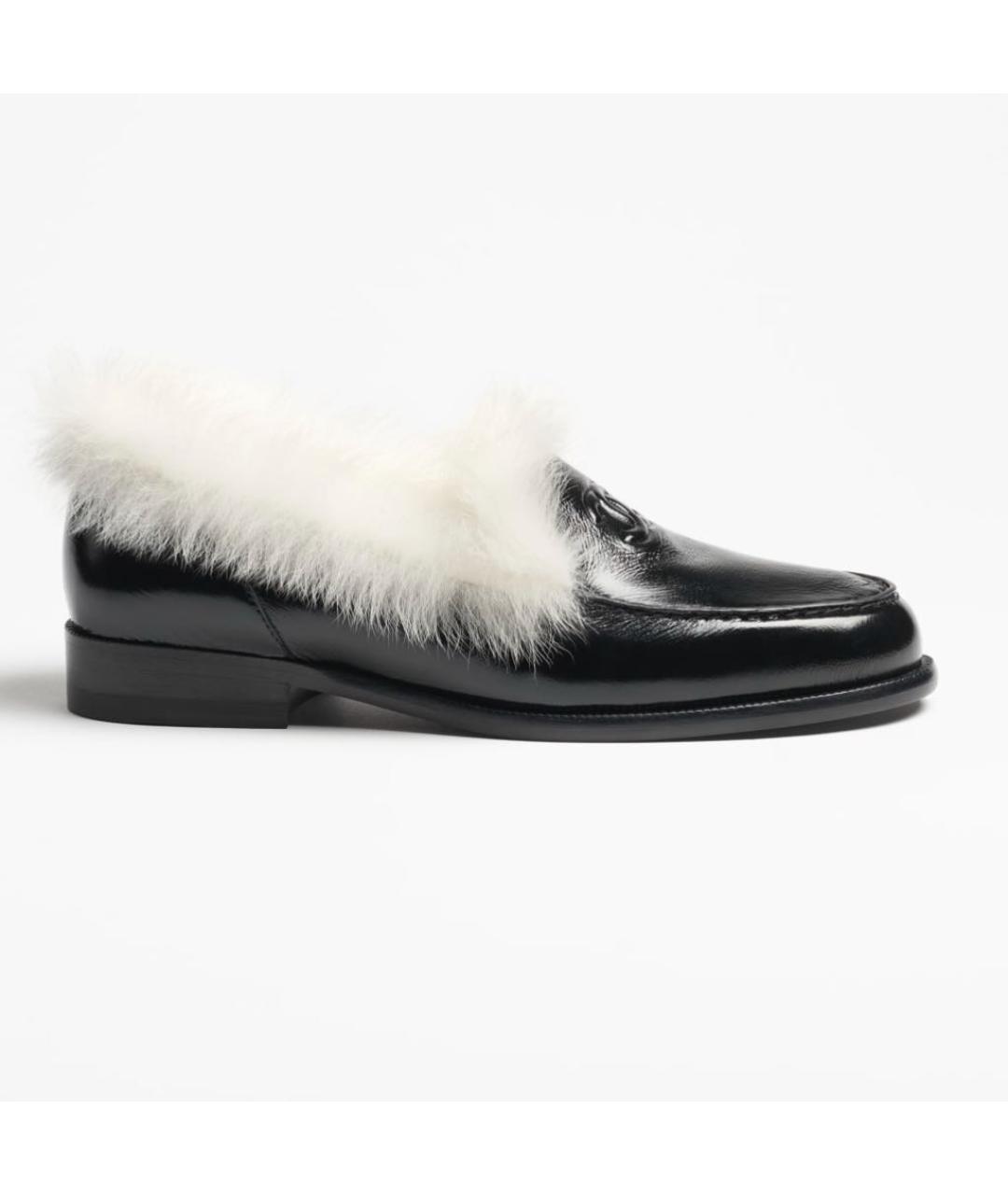 CHANEL Черные кожаные мокасины, фото 2