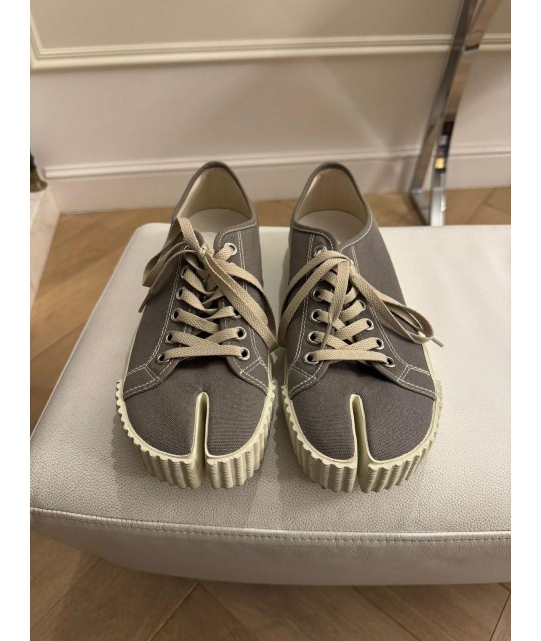 MAISON MARGIELA Серые текстильные кеды, фото 2