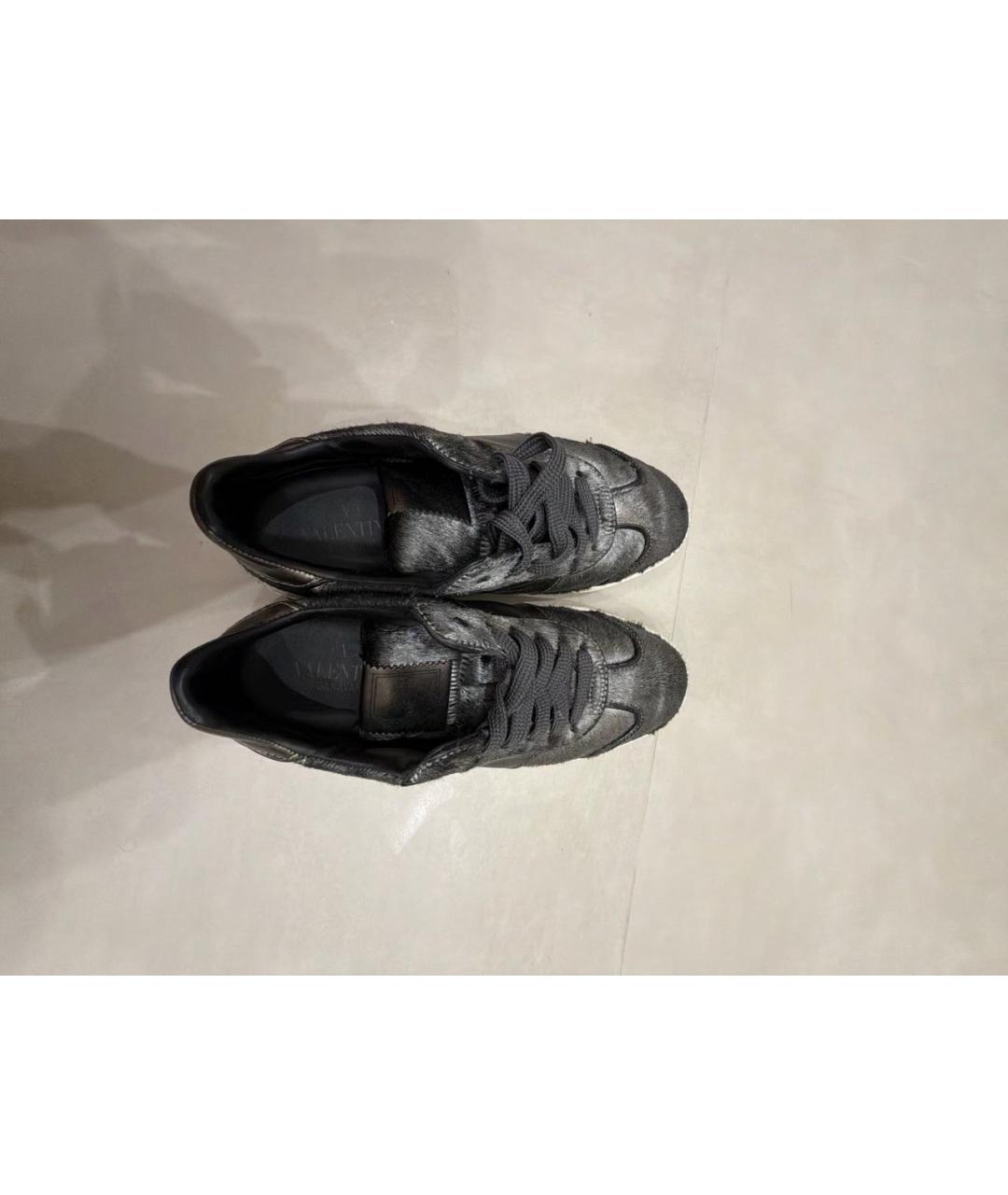 VALENTINO Антрацитовые кеды, фото 3