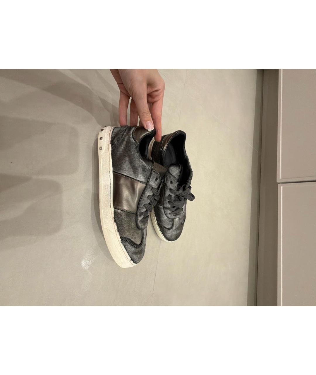 VALENTINO Антрацитовые кеды, фото 5