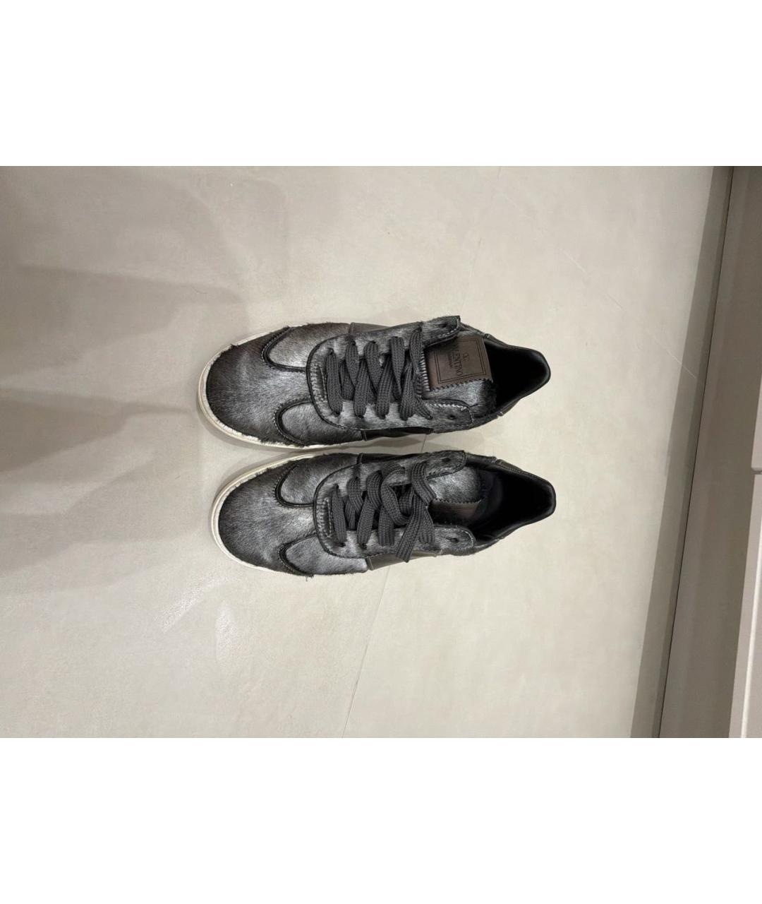 VALENTINO Антрацитовые кеды, фото 2