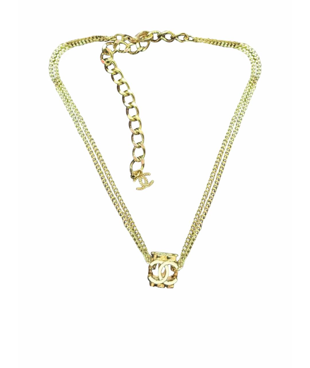 CHANEL Золотой металлический чокер, фото 1