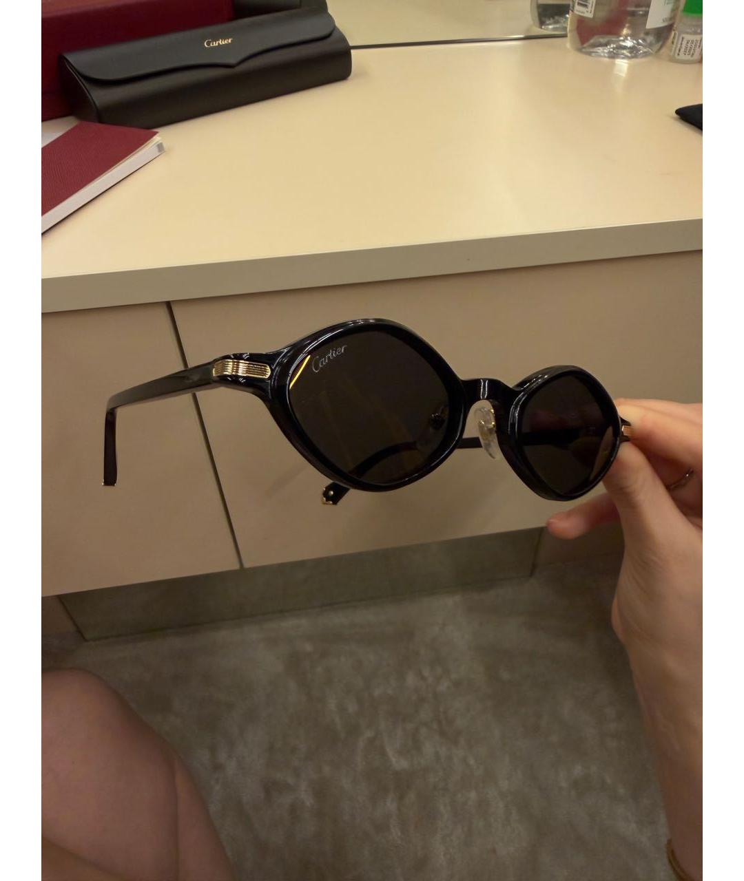 CARTIER Черные пластиковые солнцезащитные очки, фото 2