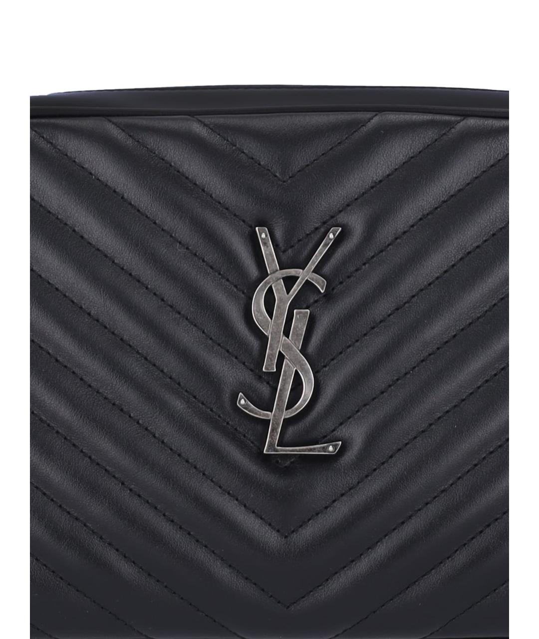SAINT LAURENT Черная кожаная сумка через плечо, фото 4