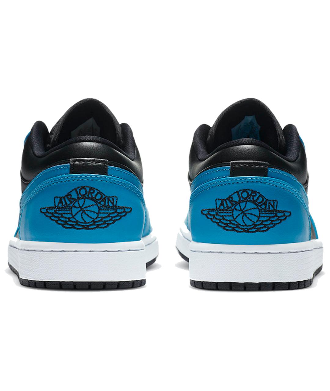 JORDAN Синие кожаные высокие кроссовки / кеды, фото 5