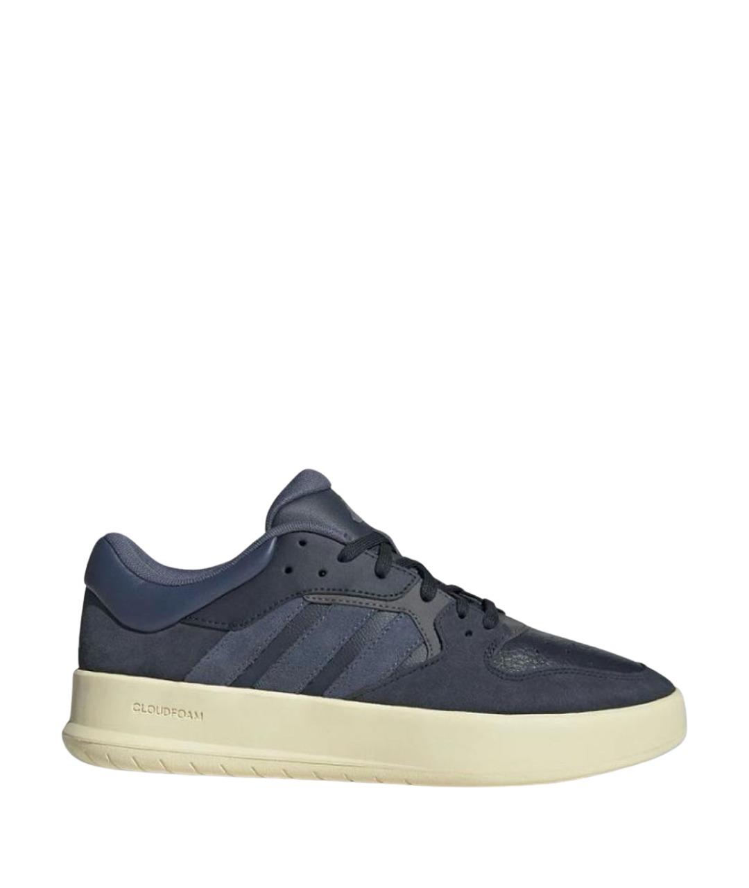 ADIDAS Темно-синие кожаные низкие кроссовки / кеды, фото 1