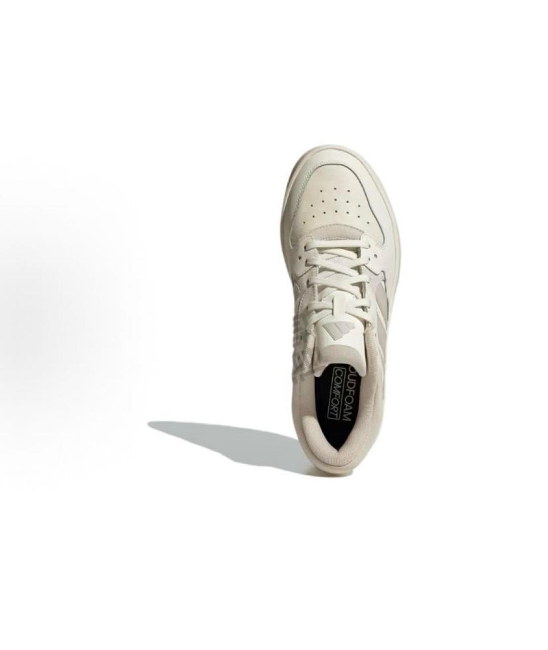 ADIDAS Бежевые кожаные низкие кроссовки / кеды, фото 4