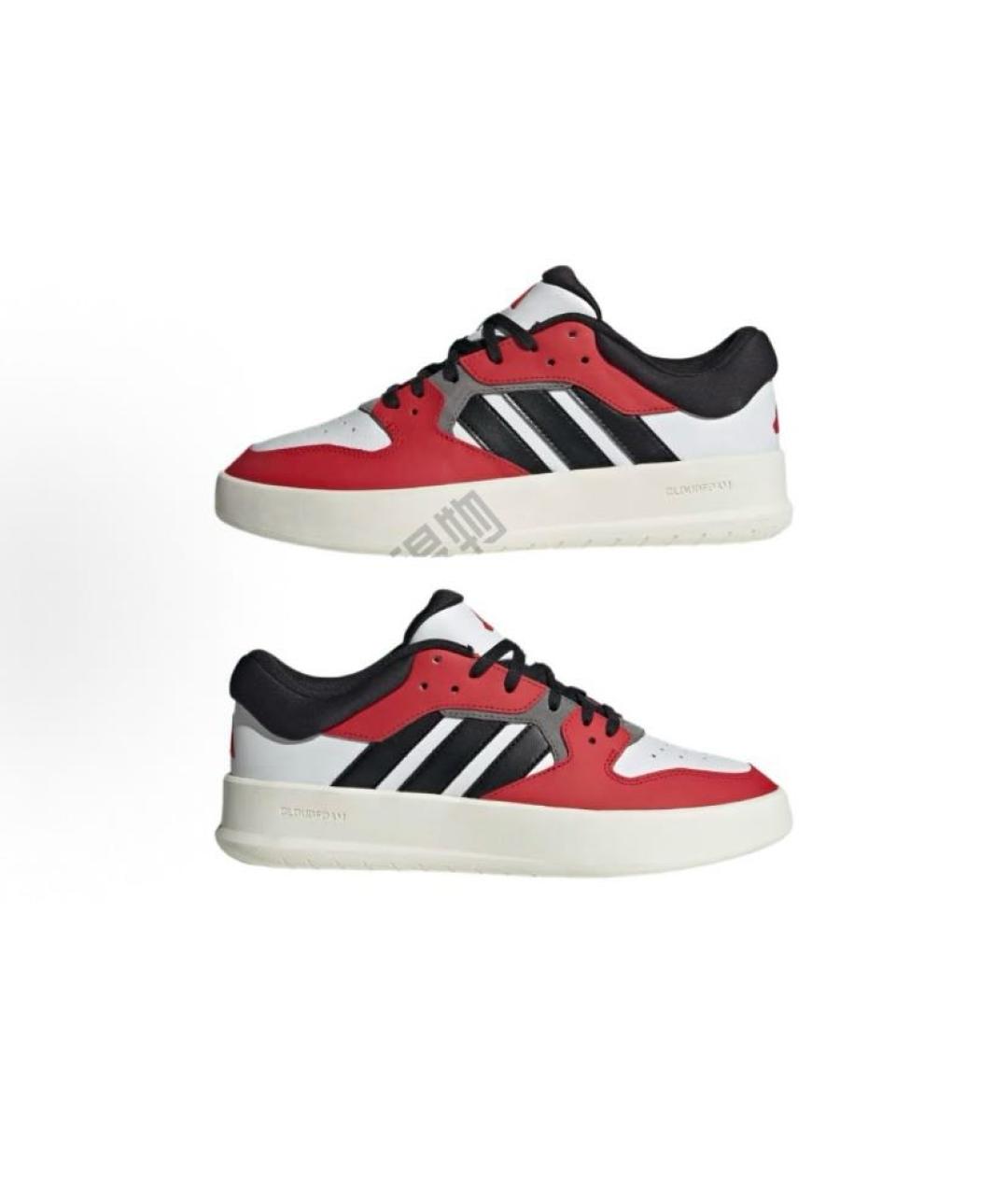 ADIDAS Красные кожаные низкие кроссовки / кеды, фото 4