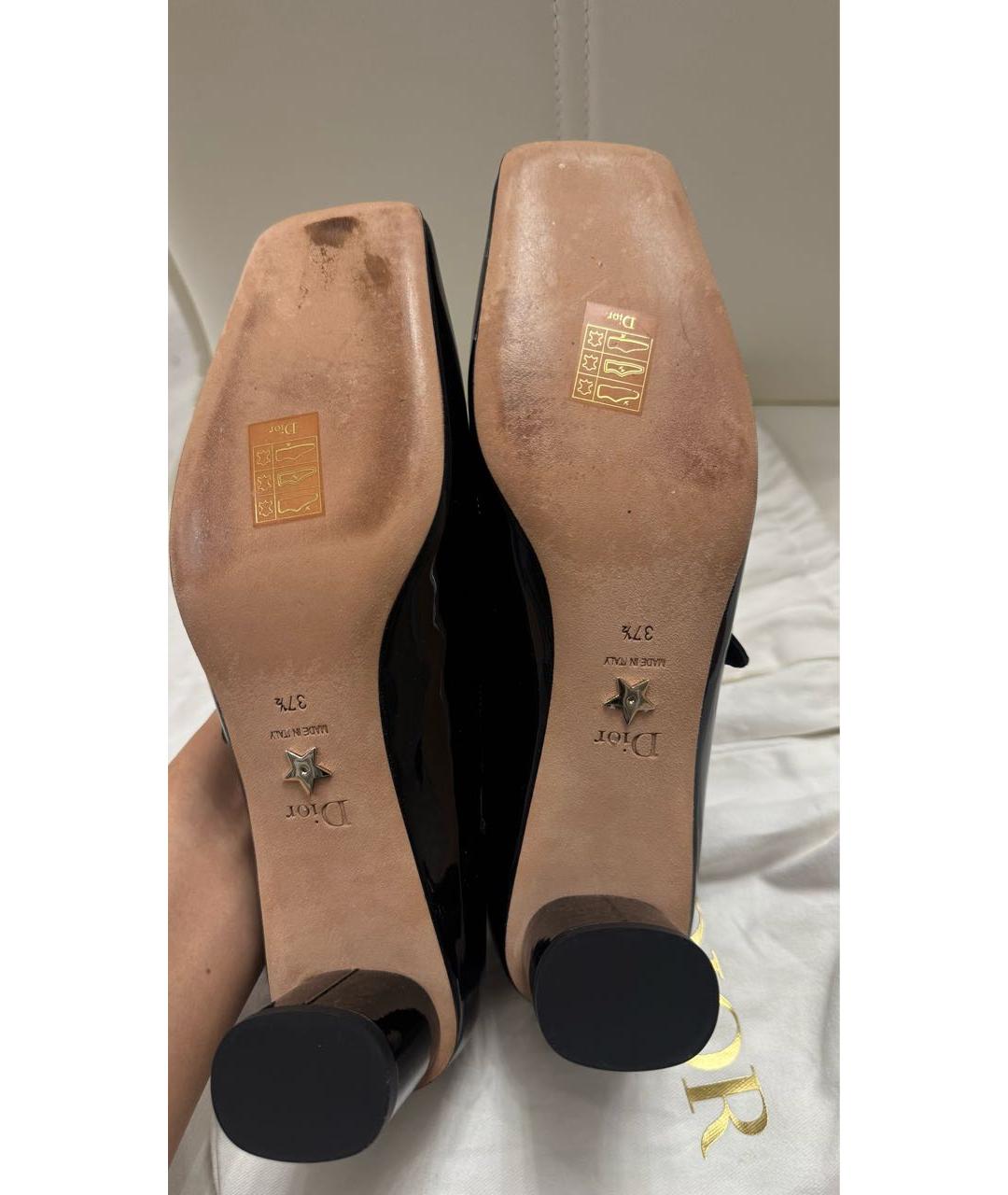 CHRISTIAN DIOR Черные туфли из лакированной кожи, фото 5