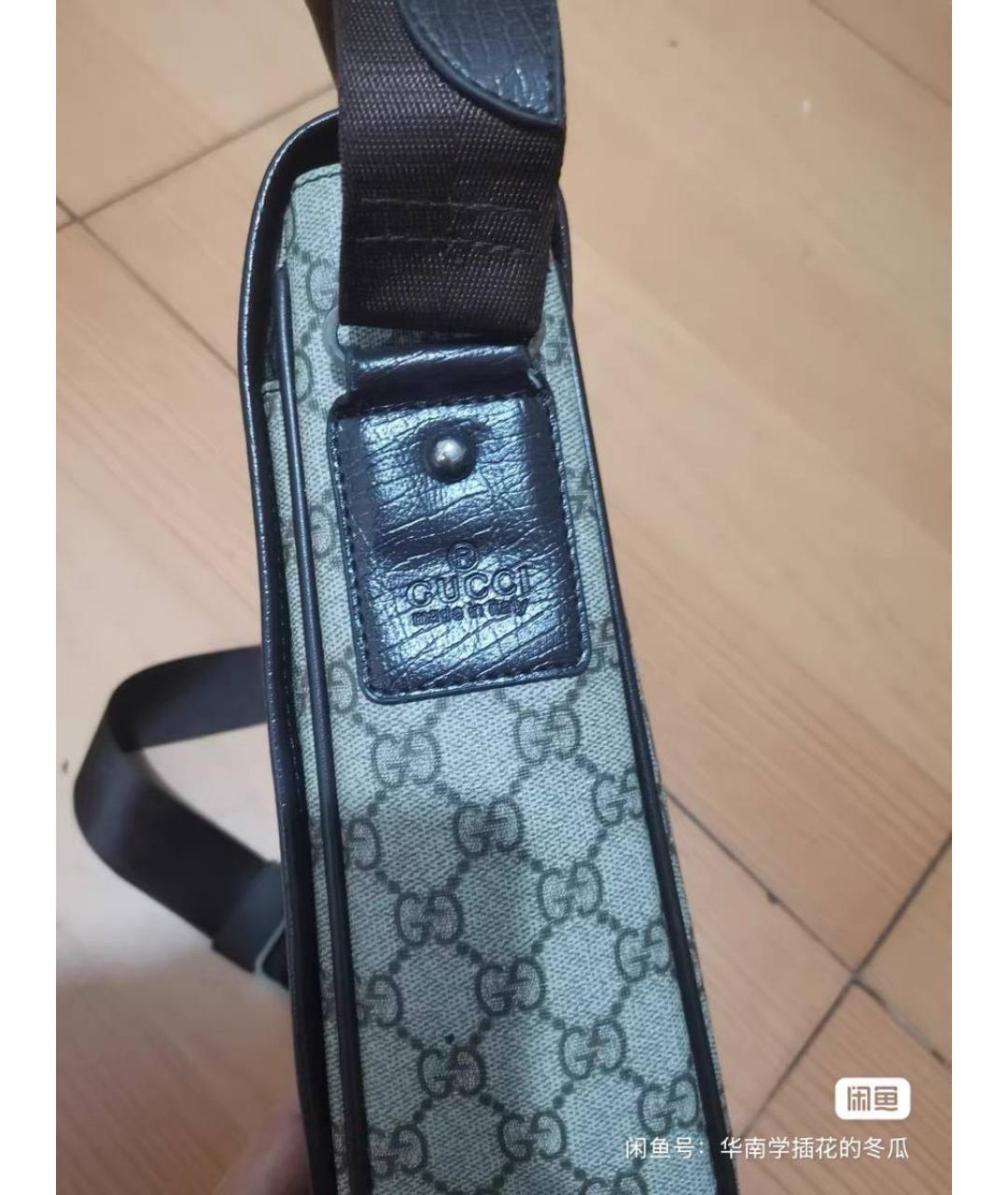 GUCCI Бежевая кожаная сумка на плечо, фото 3