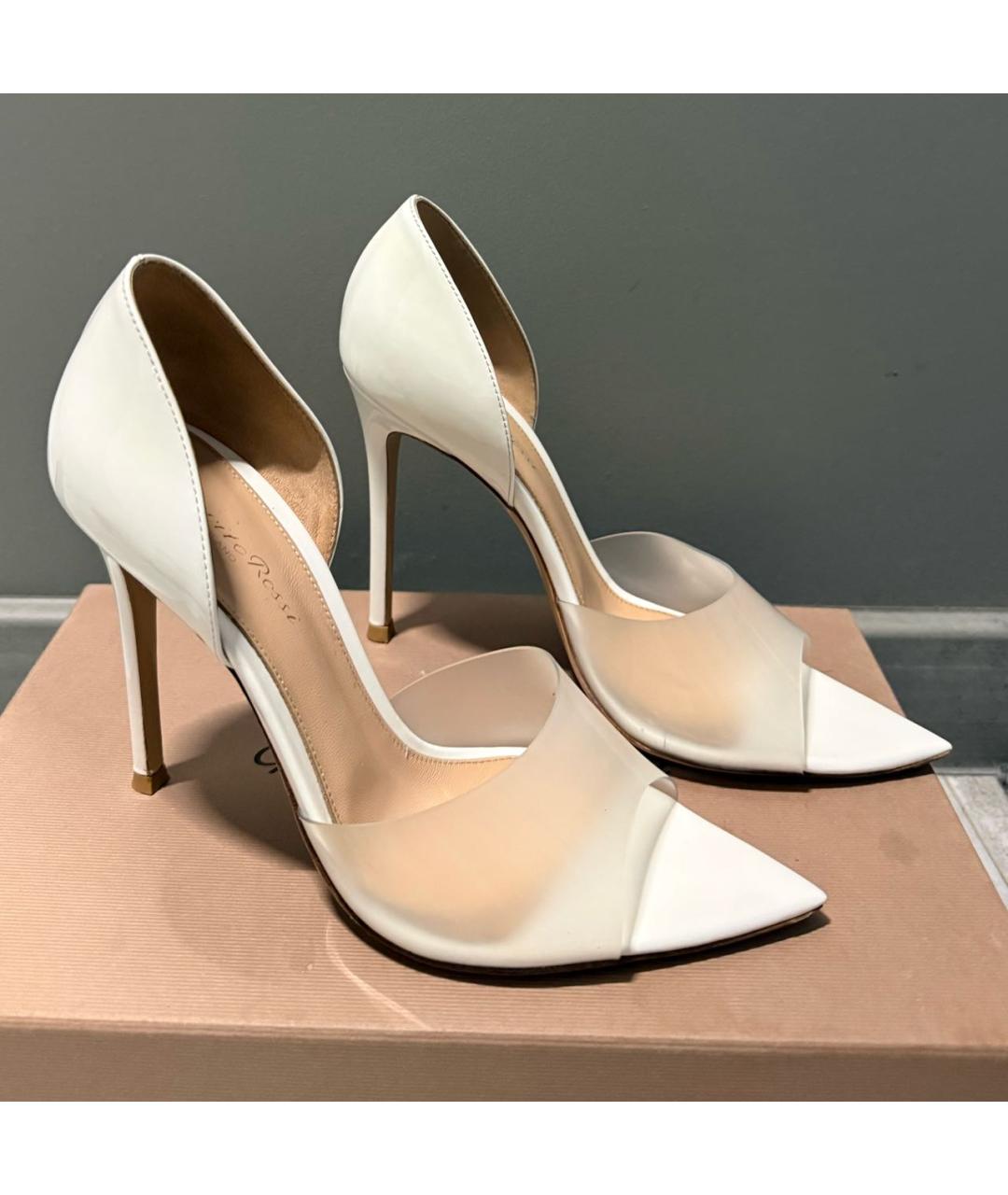 GIANVITO ROSSI Белые туфли из лакированной кожи, фото 2
