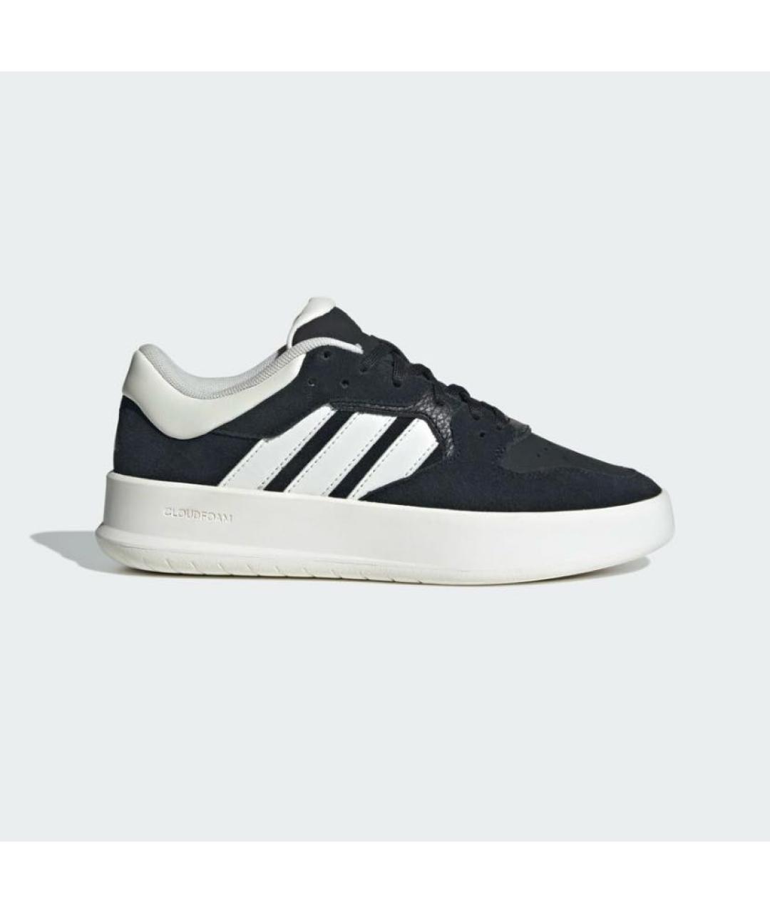 ADIDAS Черные кожаные низкие кроссовки / кеды, фото 9