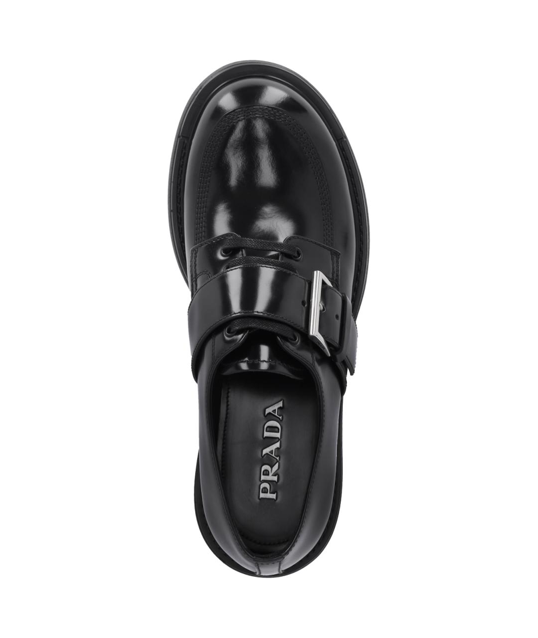 PRADA Черные кожаные низкие ботинки, фото 5