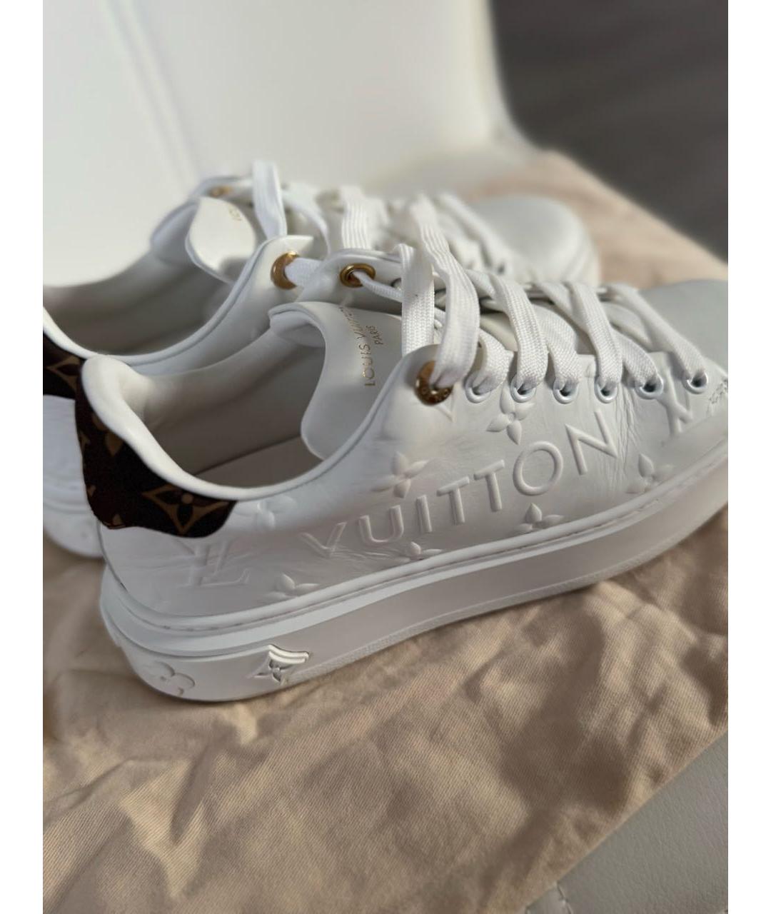 LOUIS VUITTON Белые кожаные кеды, фото 2