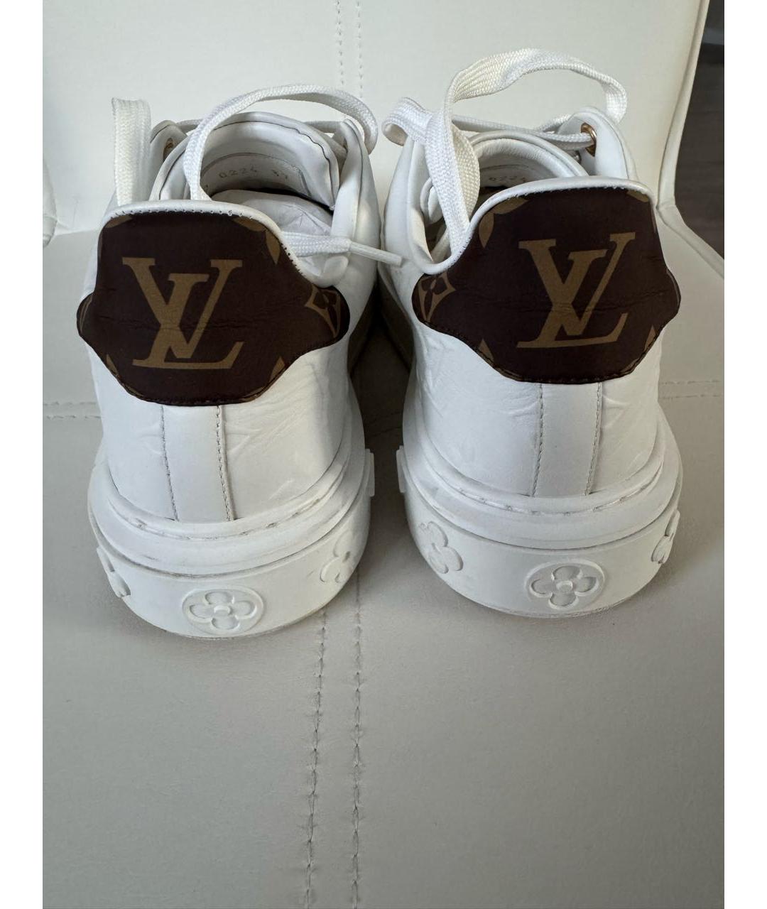 LOUIS VUITTON Белые кожаные кеды, фото 5