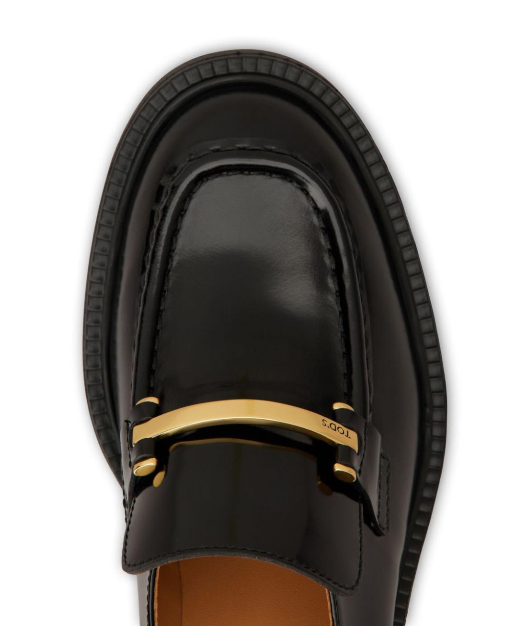 TOD'S Черные кожаные лоферы, фото 3