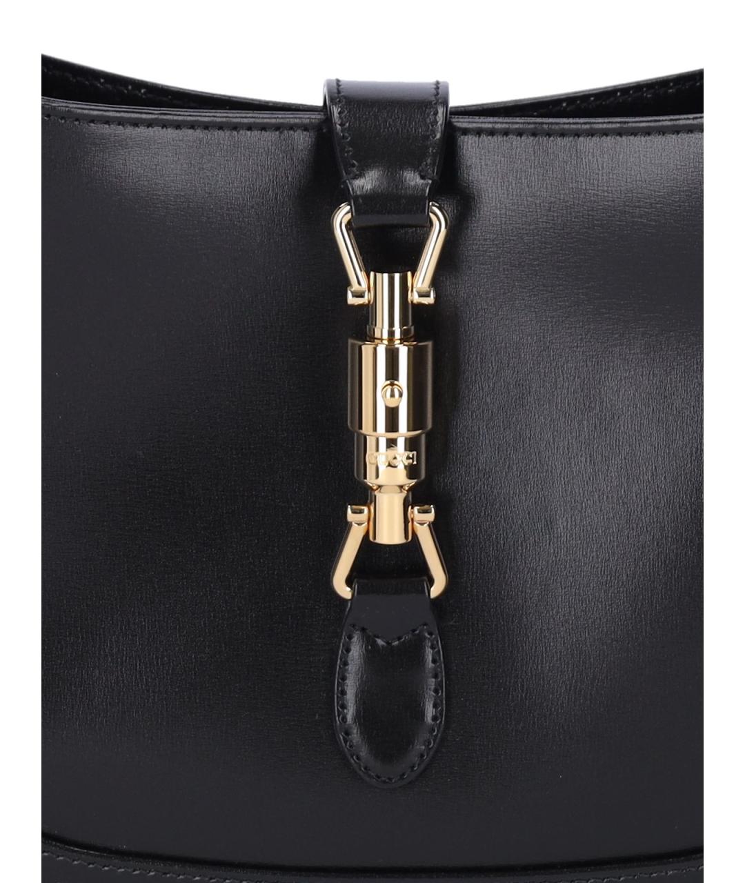 GUCCI Черная кожаная сумка через плечо, фото 4