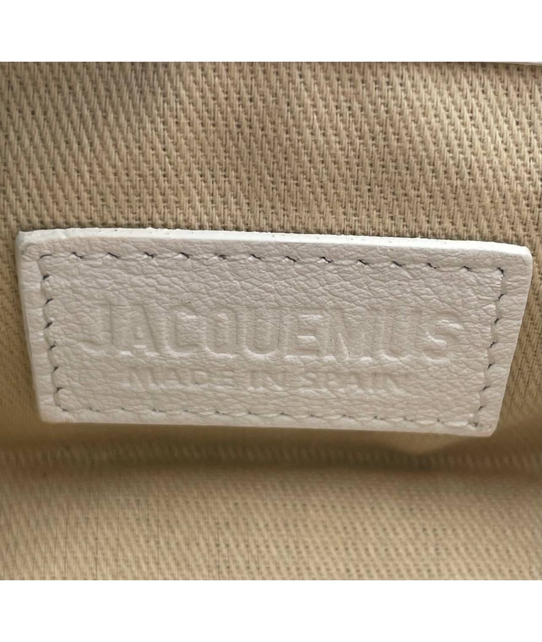 JACQUEMUS Бежевая жаккардовая пляжная сумка, фото 6
