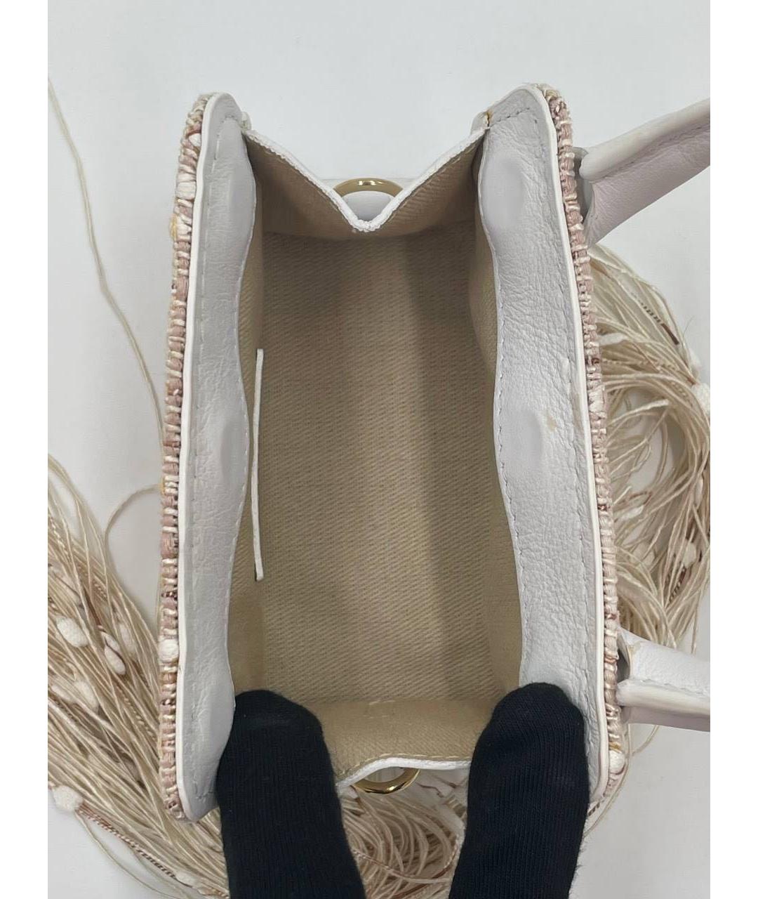 JACQUEMUS Бежевая жаккардовая пляжная сумка, фото 4