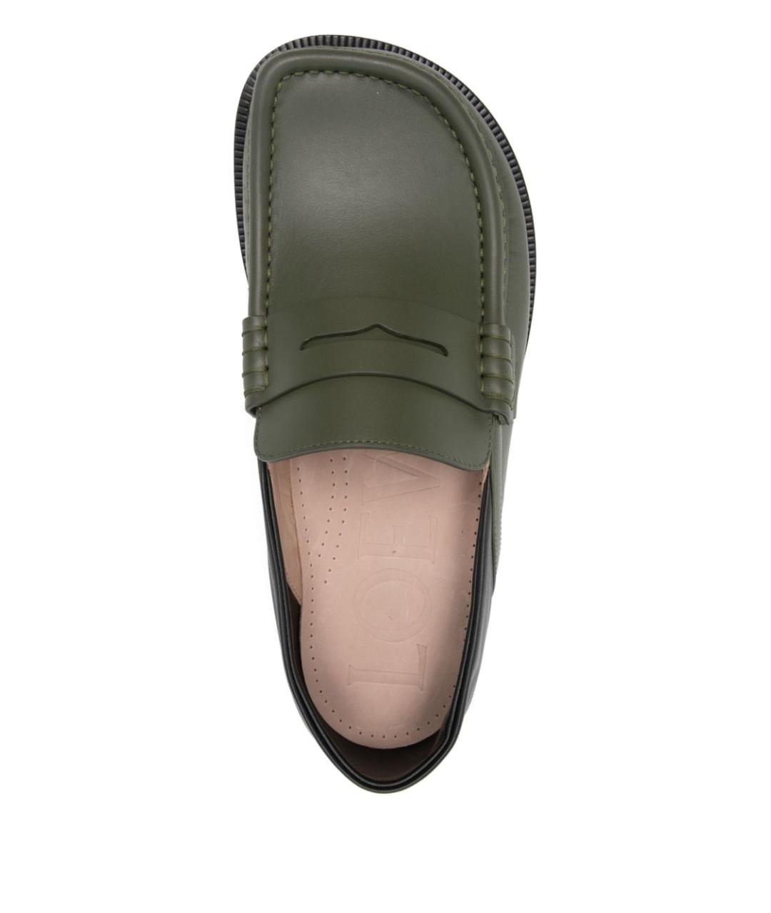 LOEWE Зеленые лоферы, фото 4