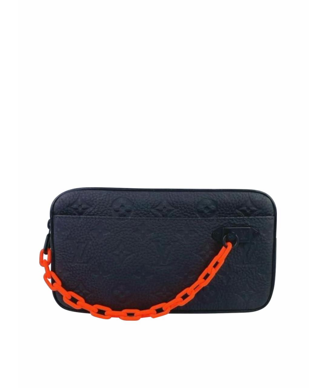 LOUIS VUITTON Черная кожаная поясная сумка, фото 1