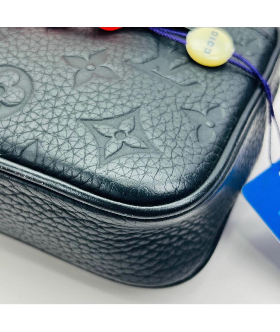 LOUIS VUITTON Черная кожаная поясная сумка, фото 6