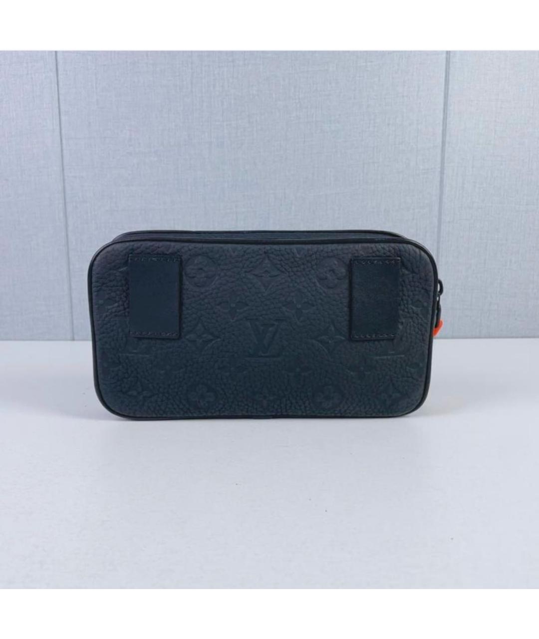LOUIS VUITTON Черная кожаная поясная сумка, фото 2
