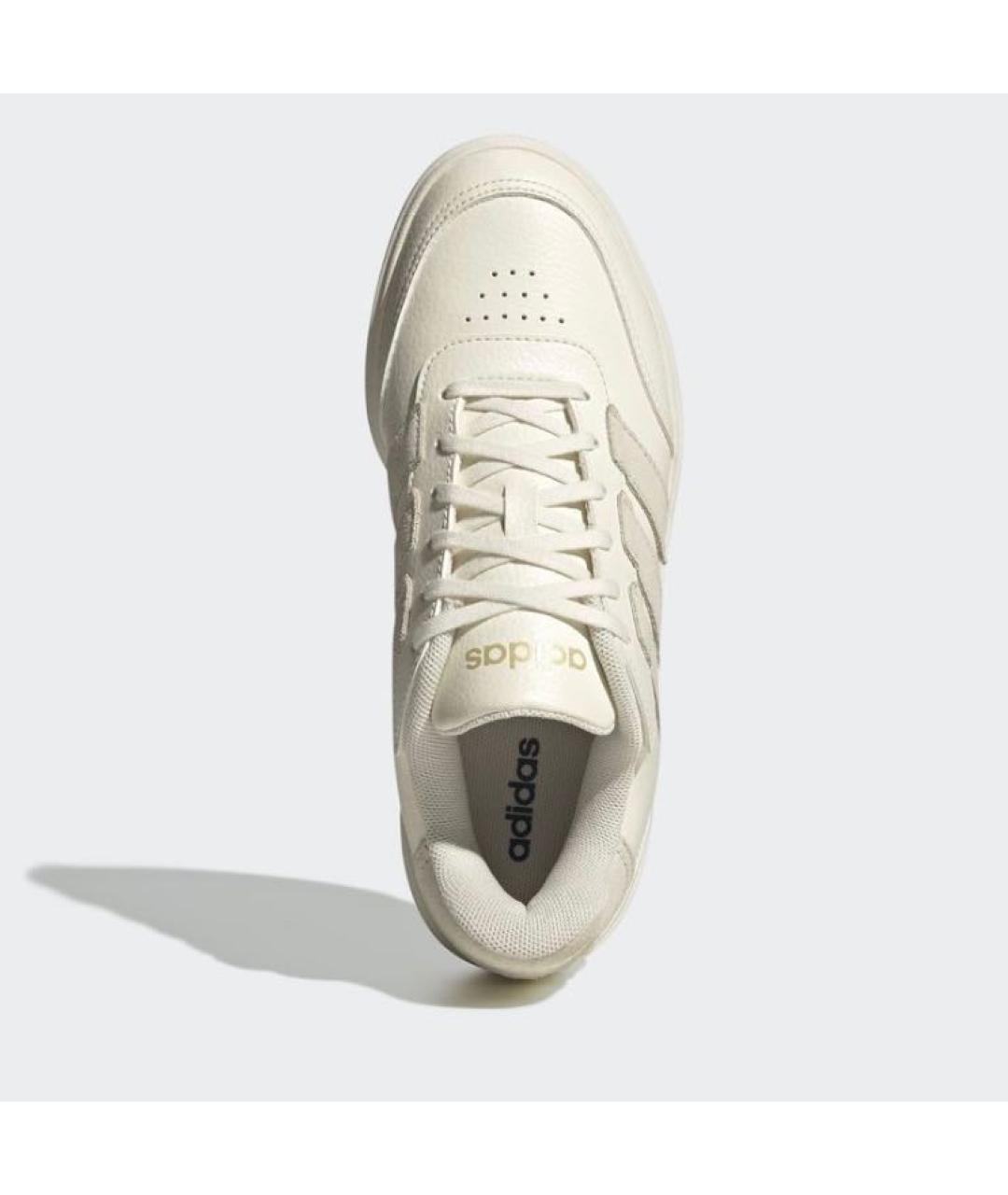 ADIDAS Бежевые кожаные низкие кроссовки / кеды, фото 2