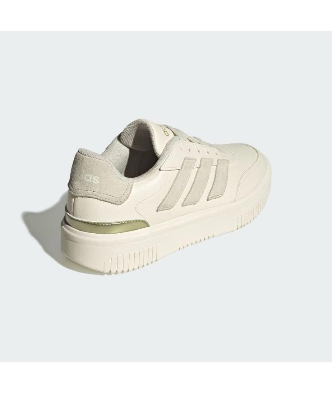 ADIDAS Бежевые кожаные низкие кроссовки / кеды, фото 6