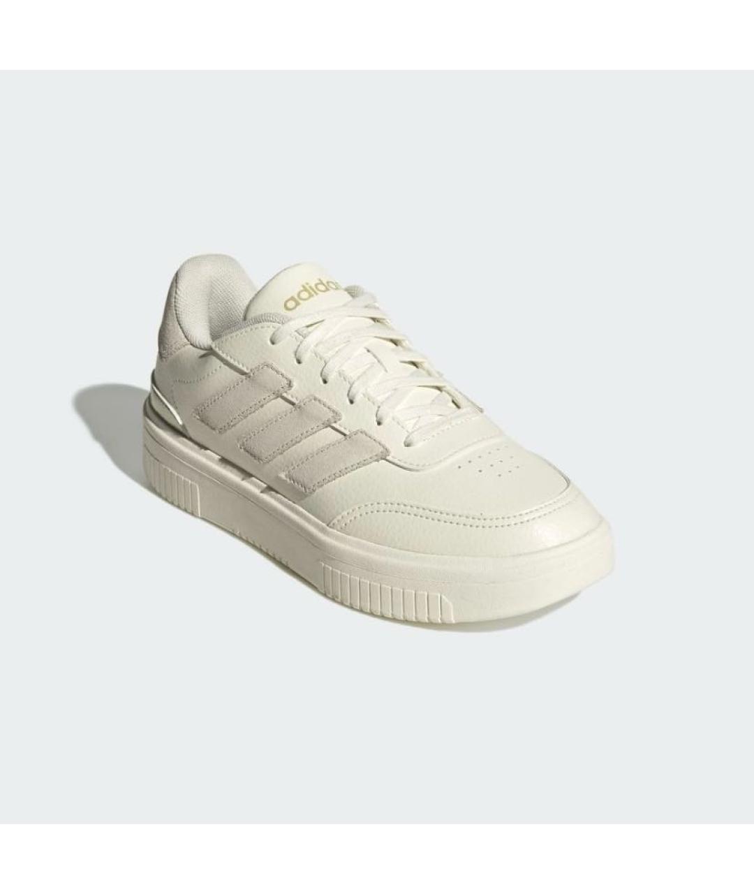 ADIDAS Бежевые кожаные низкие кроссовки / кеды, фото 5