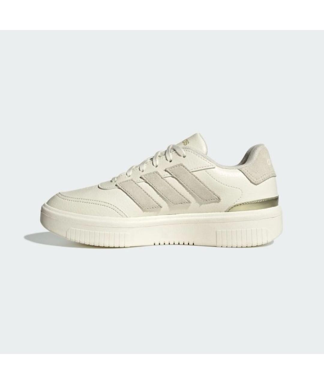 ADIDAS Бежевые кожаные низкие кроссовки / кеды, фото 4