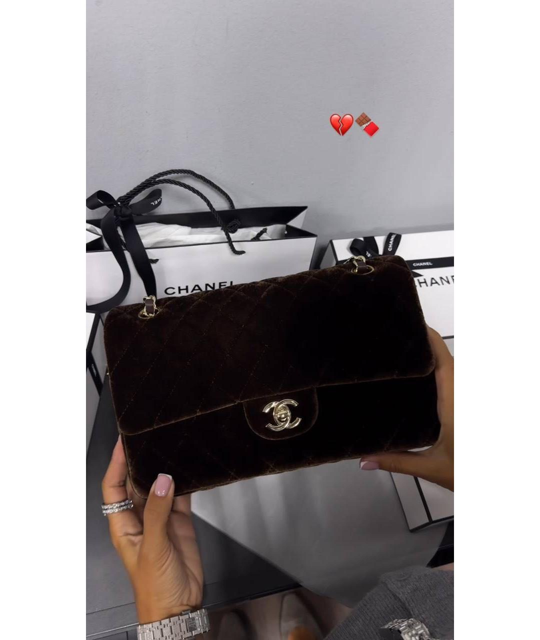 CHANEL Коричневая кожаная сумка через плечо, фото 5