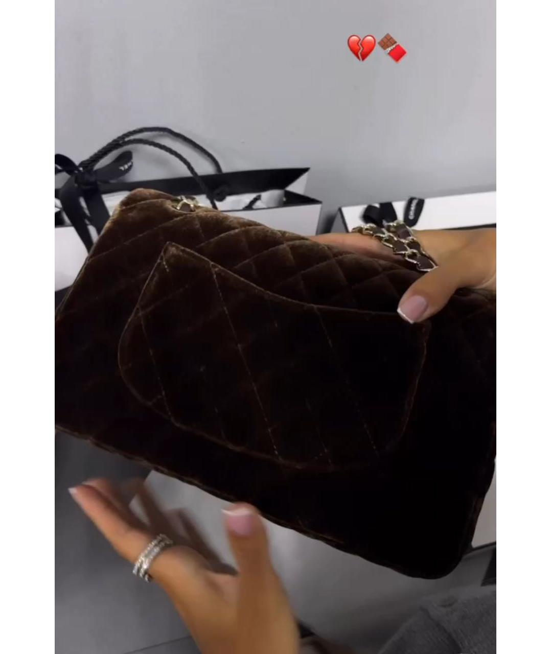 CHANEL Коричневая кожаная сумка через плечо, фото 3