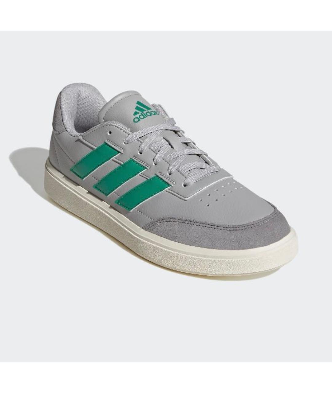 ADIDAS Серые кожаные низкие кроссовки / кеды, фото 4