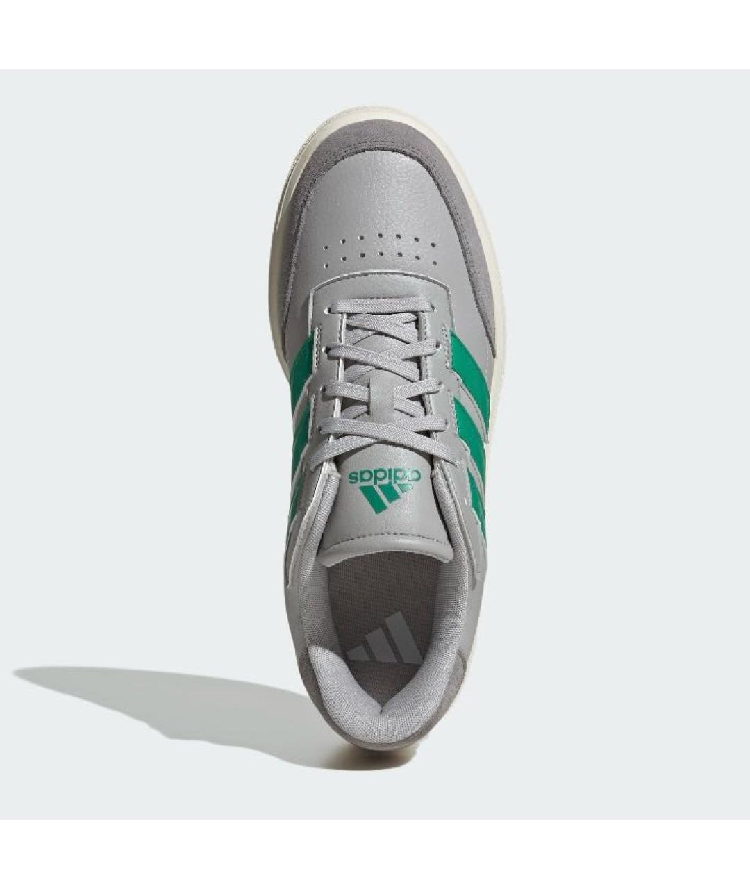 ADIDAS Серые кожаные низкие кроссовки / кеды, фото 2