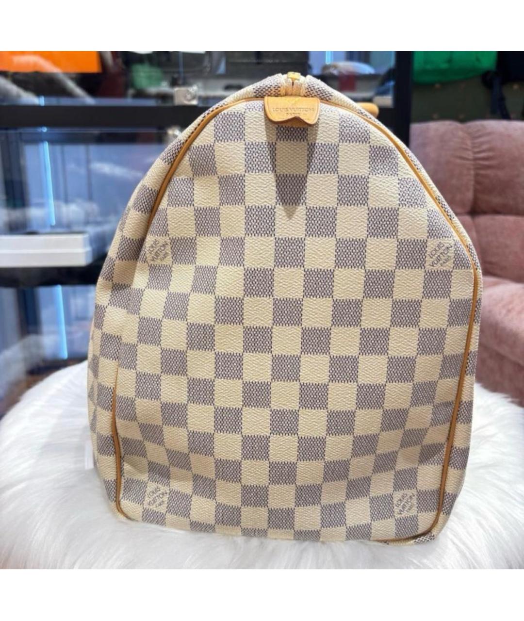 LOUIS VUITTON Бежевая кожаная дорожная/спортивная сумка, фото 4