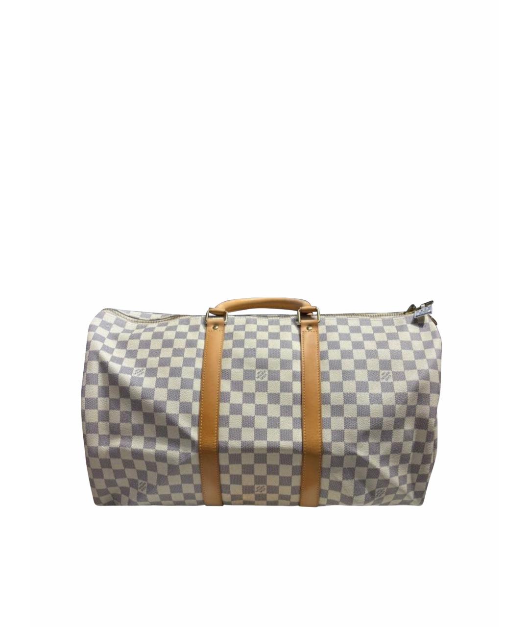 LOUIS VUITTON Бежевая кожаная дорожная/спортивная сумка, фото 1