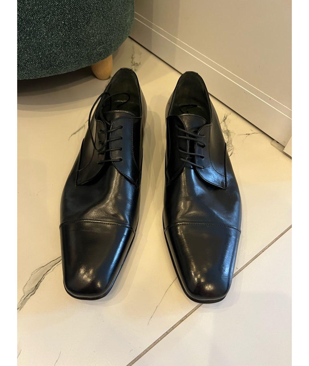 CORNELIANI Черные кожаные туфли, фото 2