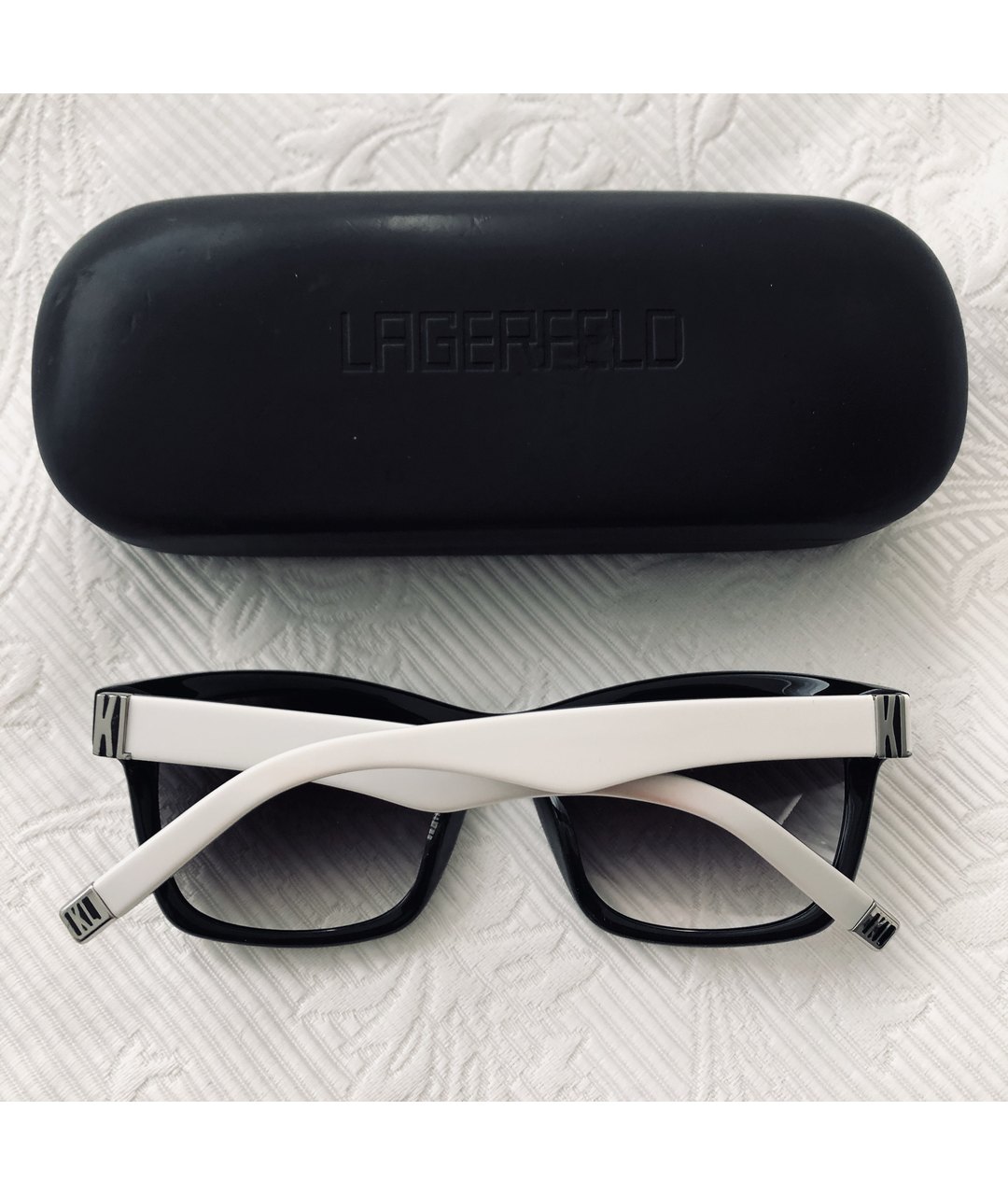 KARL LAGERFELD Белые пластиковые солнцезащитные очки, фото 2