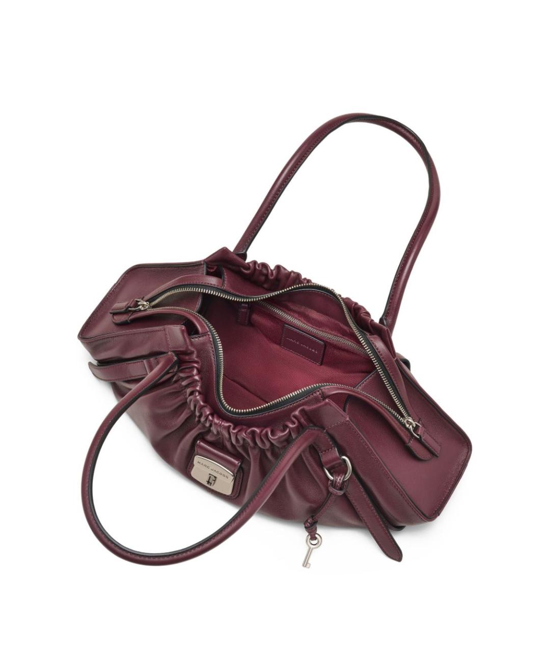 MARC JACOBS Бордовая кожаная сумка тоут, фото 3