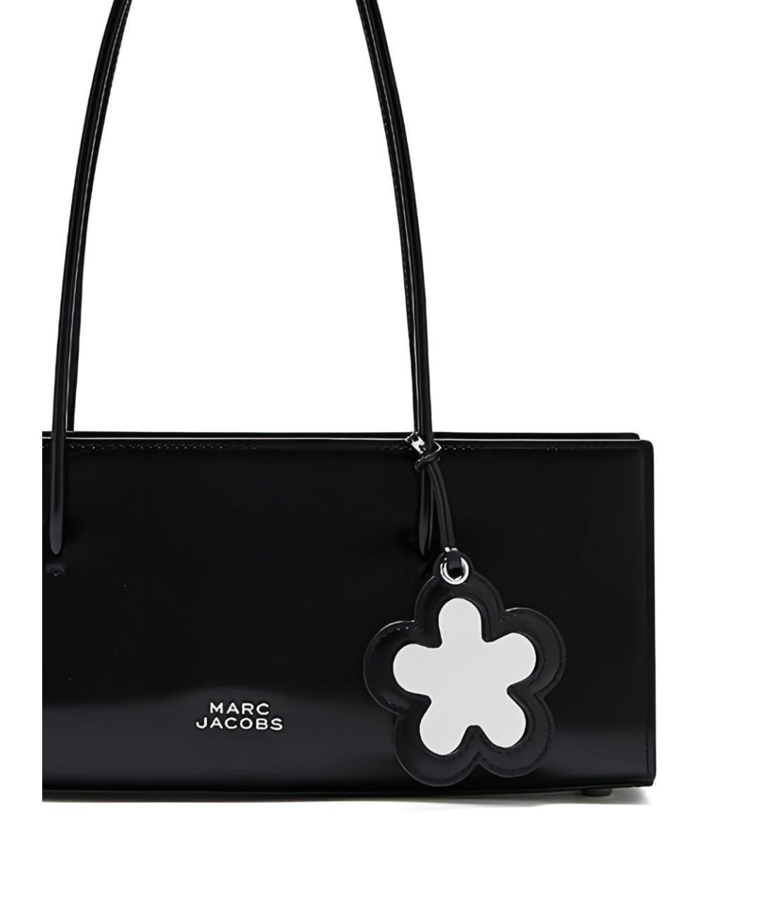 MARC JACOBS Черная сумка через плечо из лакированной кожи, фото 2