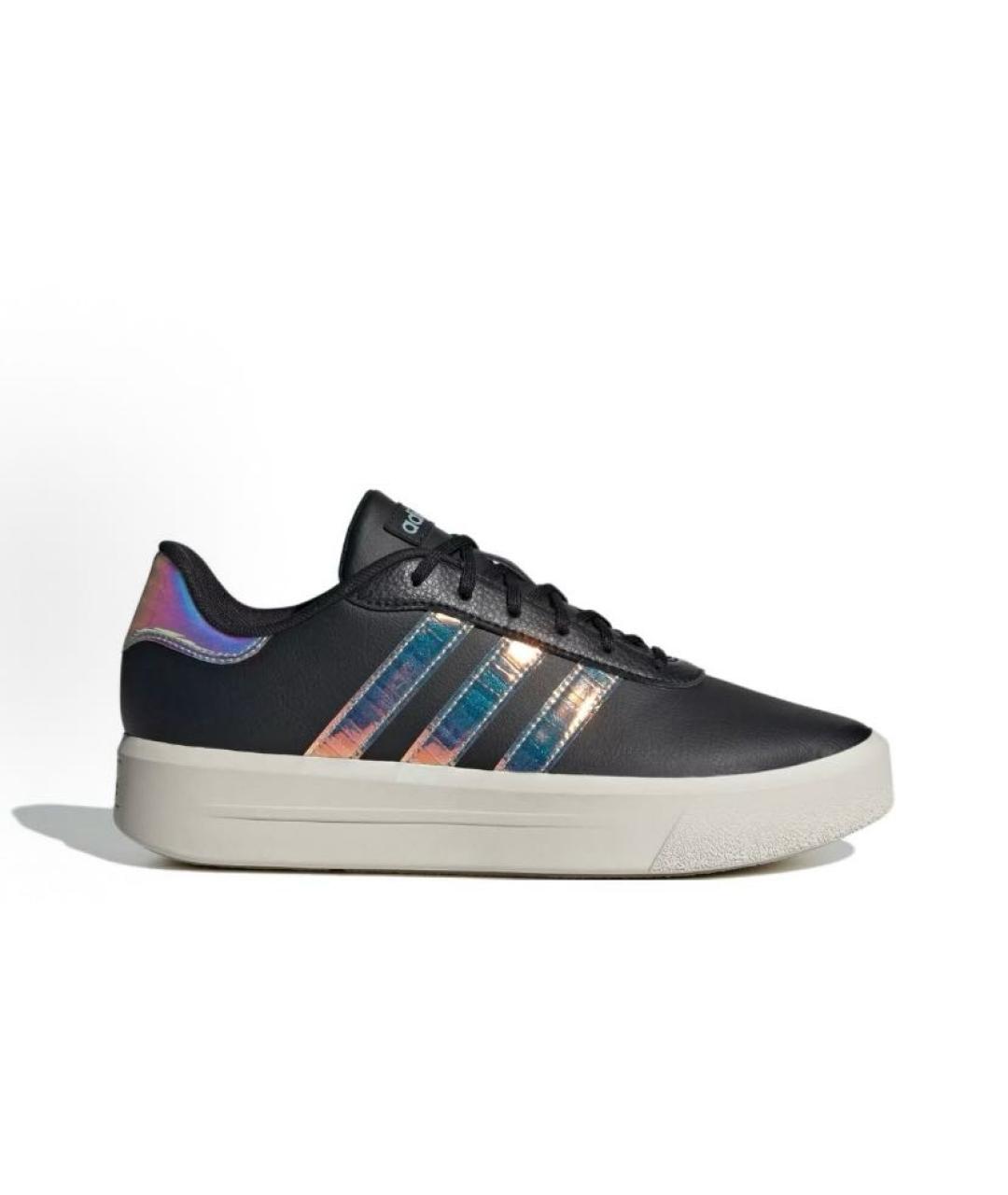 ADIDAS Черные кожаные низкие кроссовки / кеды, фото 3