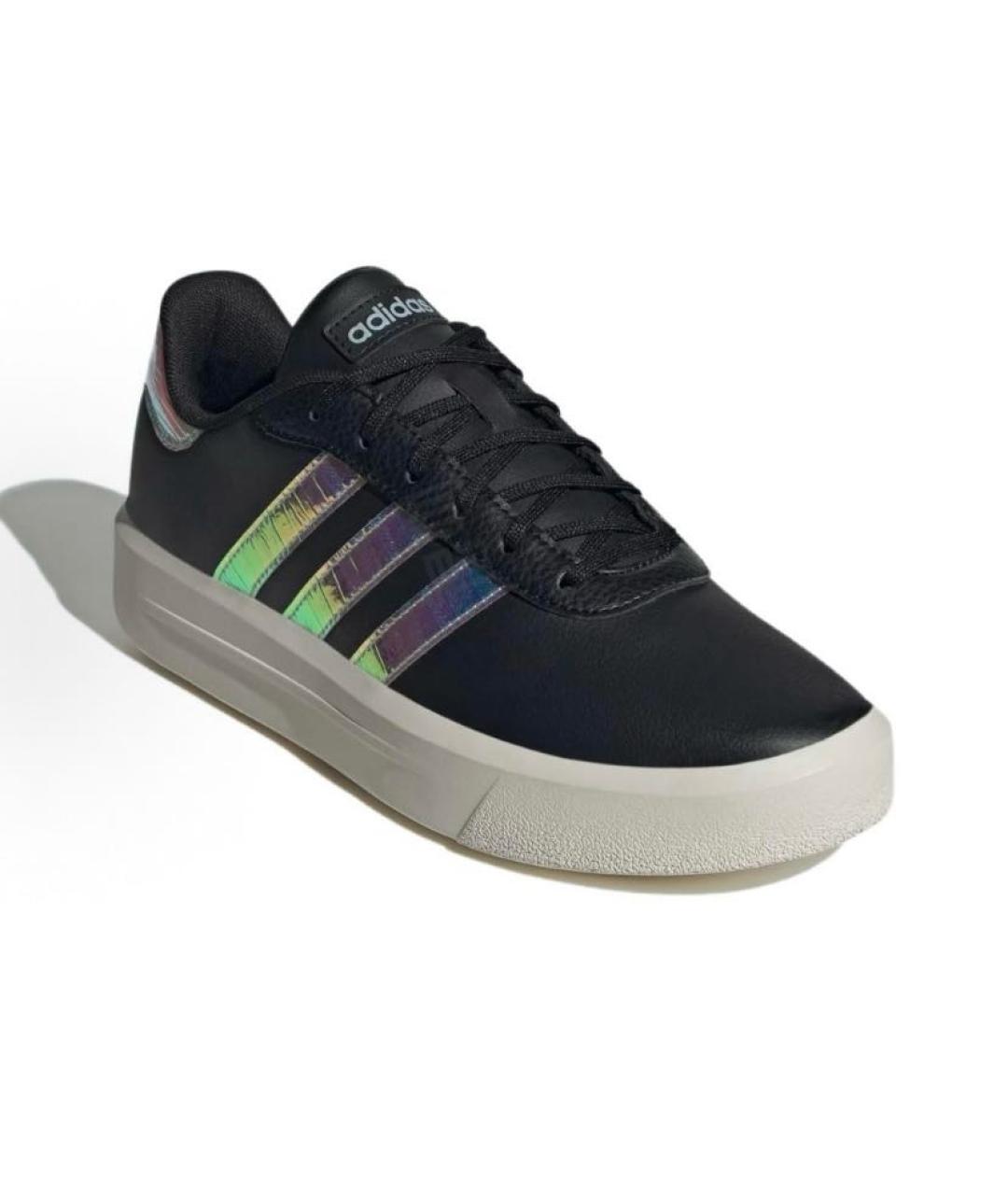 ADIDAS Черные кожаные низкие кроссовки / кеды, фото 4