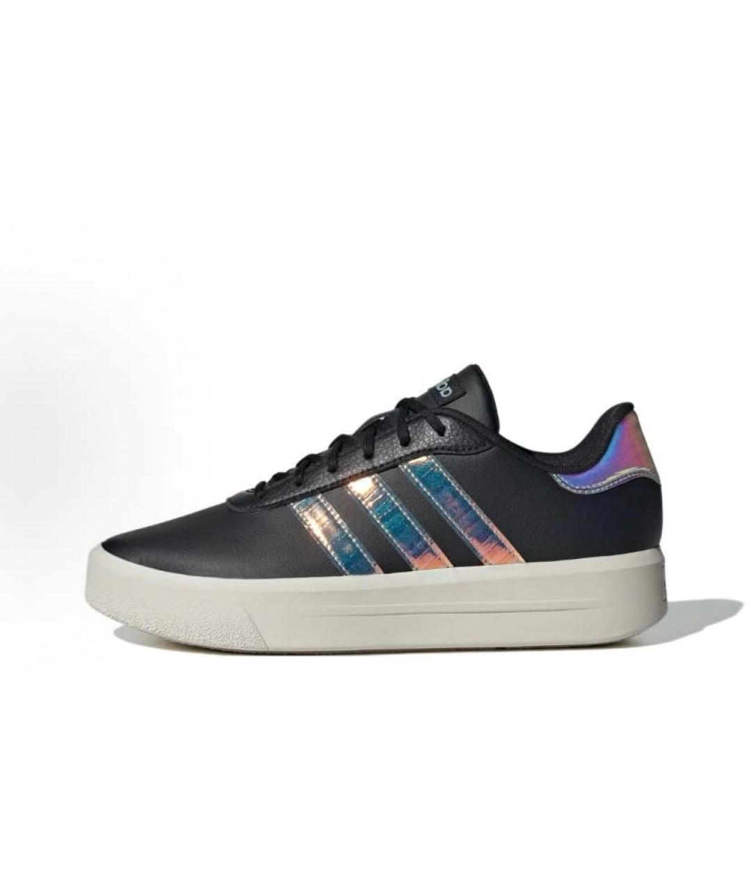 ADIDAS Черные кожаные низкие кроссовки / кеды, фото 2