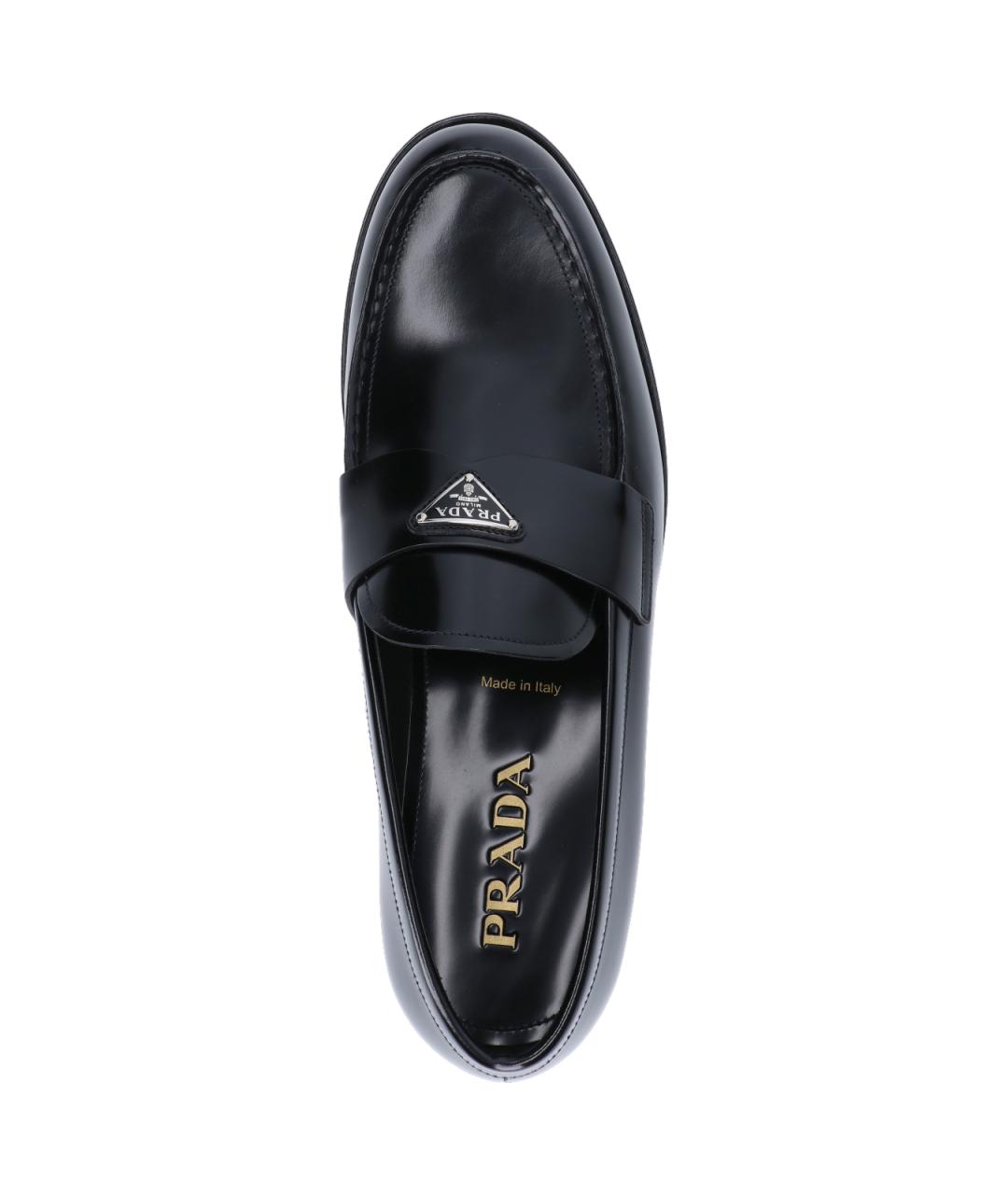 PRADA Черные кожаные лоферы, фото 5